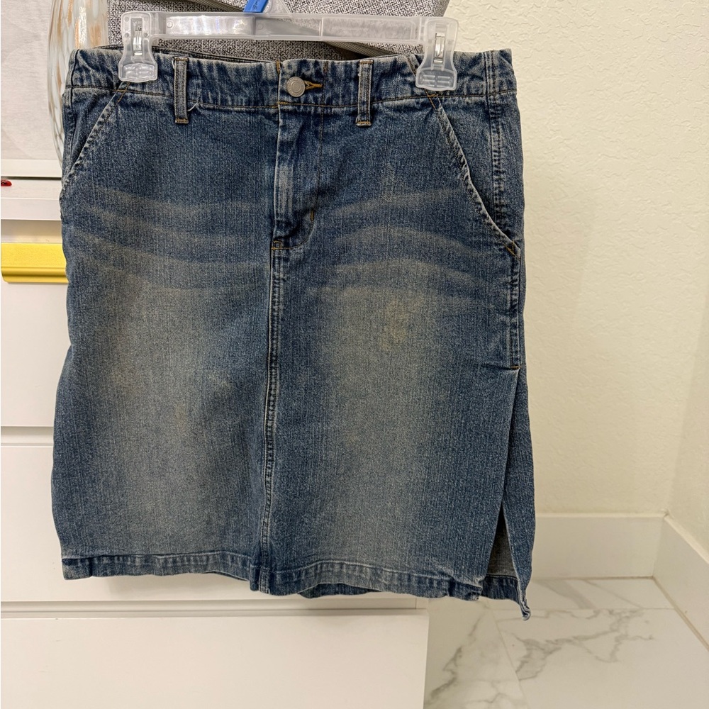 Baccini Blue Denim Pencil Skirt